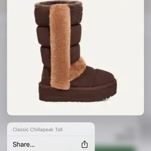 UGG Chocolate and Tan Fur-Lined Boots